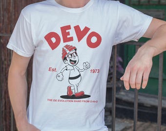 Devo Vintage T-shirt, B Stiff, Faded Black Tee Shirt, New Wave