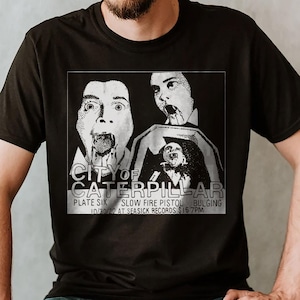 City of Caterpillar Tour 90&#39;s T-Shirt - City of Caterpillar Shirt, Music Graphic Design, Tour Shirt, Rock Music Shirt