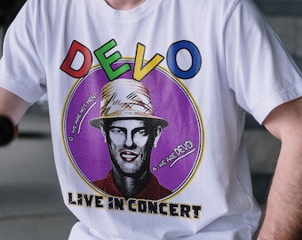 Devo Vintage T-shirt, B Stiff, Faded Black Tee Shirt, New Wave