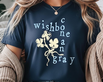 Conan grijs T-shirt – shirt indiepopmuziek, grafisch shirt wishbone, vintage esthetisch shirt, cadeau voor popmuziekliefhebbers