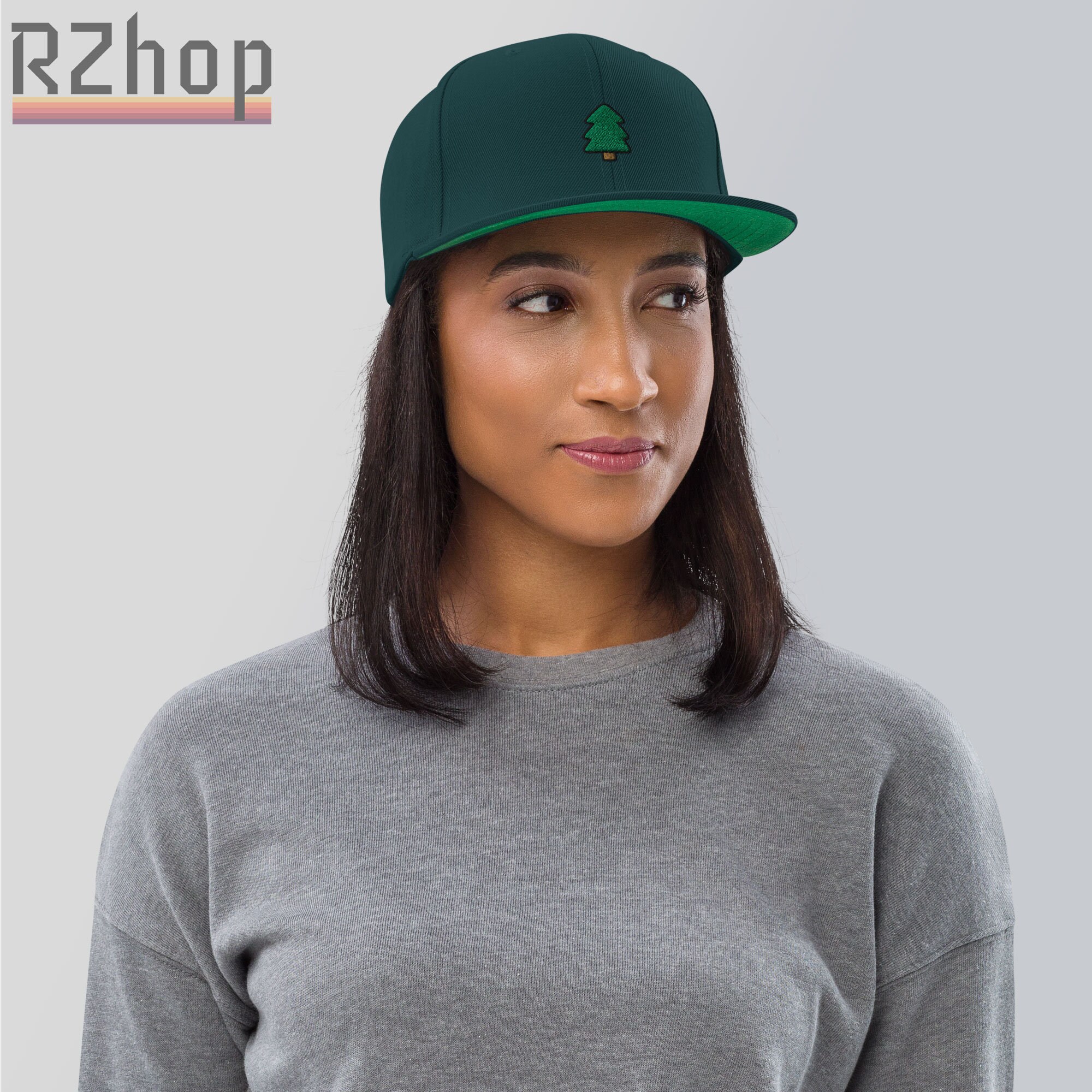 Tree Trunk Hat Tree Snapback Hat – Cute Camping Embroidered Top, Nature Lover Cap ...