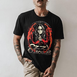 Ozzy Osbourne Devil Wings T-Shirt – Vintage Rock Tour Merch, Blizzard of Ozz Album Shirt, Heavy Metal Music Gift, Ozzy Osbourne