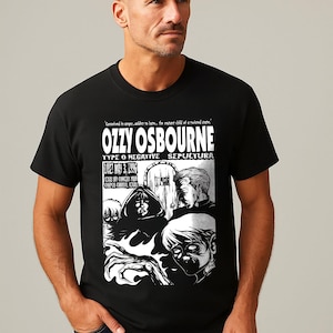 Ozzy Osbourne 1996 Concert Poster T-Shirt – Vintage Rock Tour Merch, Blizzard of Ozz Album Shirt, Heavy Metal Music Gift, Ozzy Osbourne