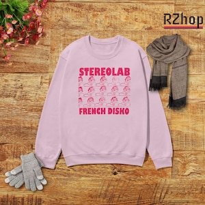 Stereolab French Disko Sweatshirt – Retro Indie Rock Band Tee with Graphic Art – 90s Alternative Music Shirt