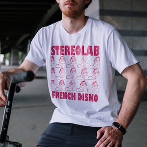 Stereolab French Disko T-Shirt – Retro Indie Rock Band Tee with Graphic Art – 90s Alternative Music Shirt