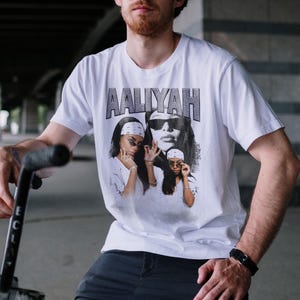 Vintage Aaliyah Bootleg 90&#39;s Rap Tee – Retro Graphic T-Shirt, Distressed Music Tee, Aaliyah Shirt, Music Shirt