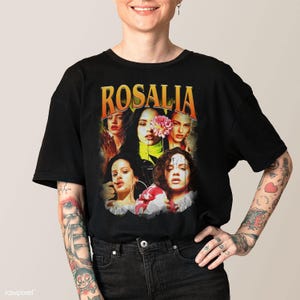 Vintage Rosalia Bootleg Rap Tee – Retro Graphic T-Shirt, Distressed Music Tee, Rosalia Shirt, Music Shirt