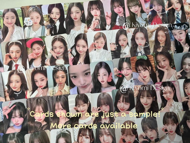 May include: A selection of trading cards displaying images of young women. The cards show different poses and expressions. The text "Cards shown are just a sample! More cards available" is visible.
