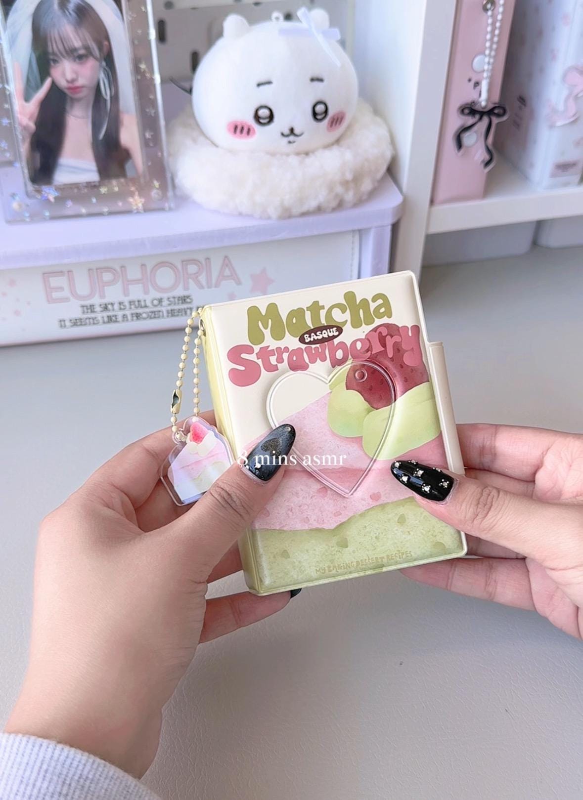 ハンドメイド Matcha Strawberry Mini Binder | 3 Inch Kpop Photocard Holder