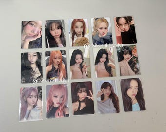 K-pop girl group official photocards, IVE Wonyoung, Hearts2hearts, aespa photocards, official merch