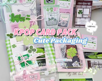 Kpop card pack cute packaged bags | boy groups freebies pack | Craft Christmas Gift | fanmade photocards polaroids