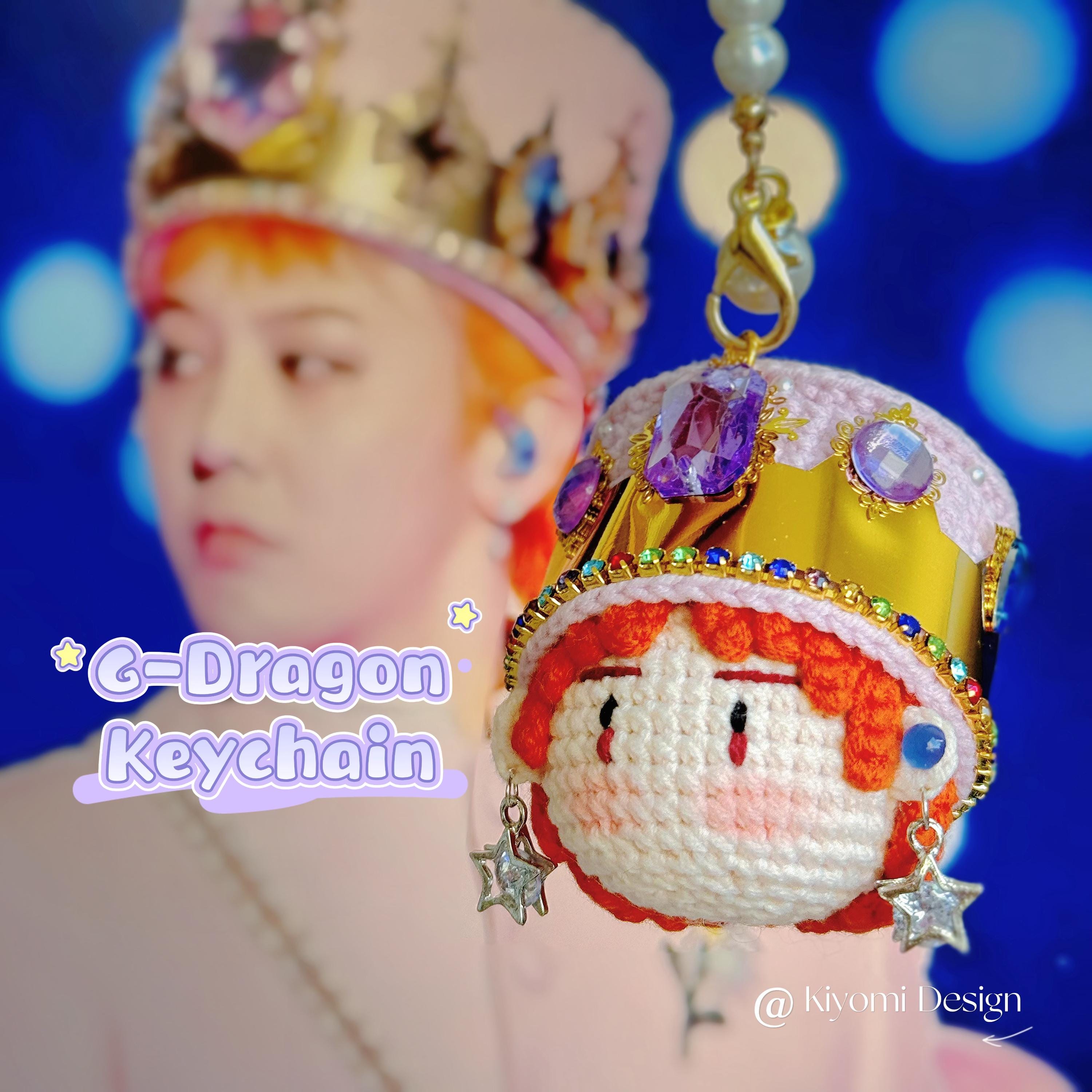 G-dragon Crochet Keychain: Bigbang Fan Gift, Bag Charm - Etsy