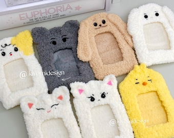 ENHA inspired crochet photocard holder with keychains, handmade