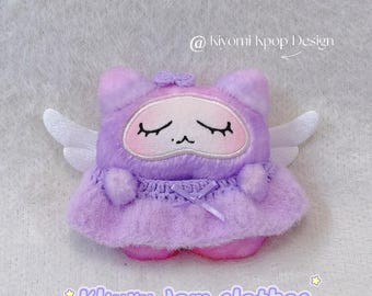 Baekhyun kkuru jam plushie crochet clothes outfits with angel wings | handmade fanmade kpop merch