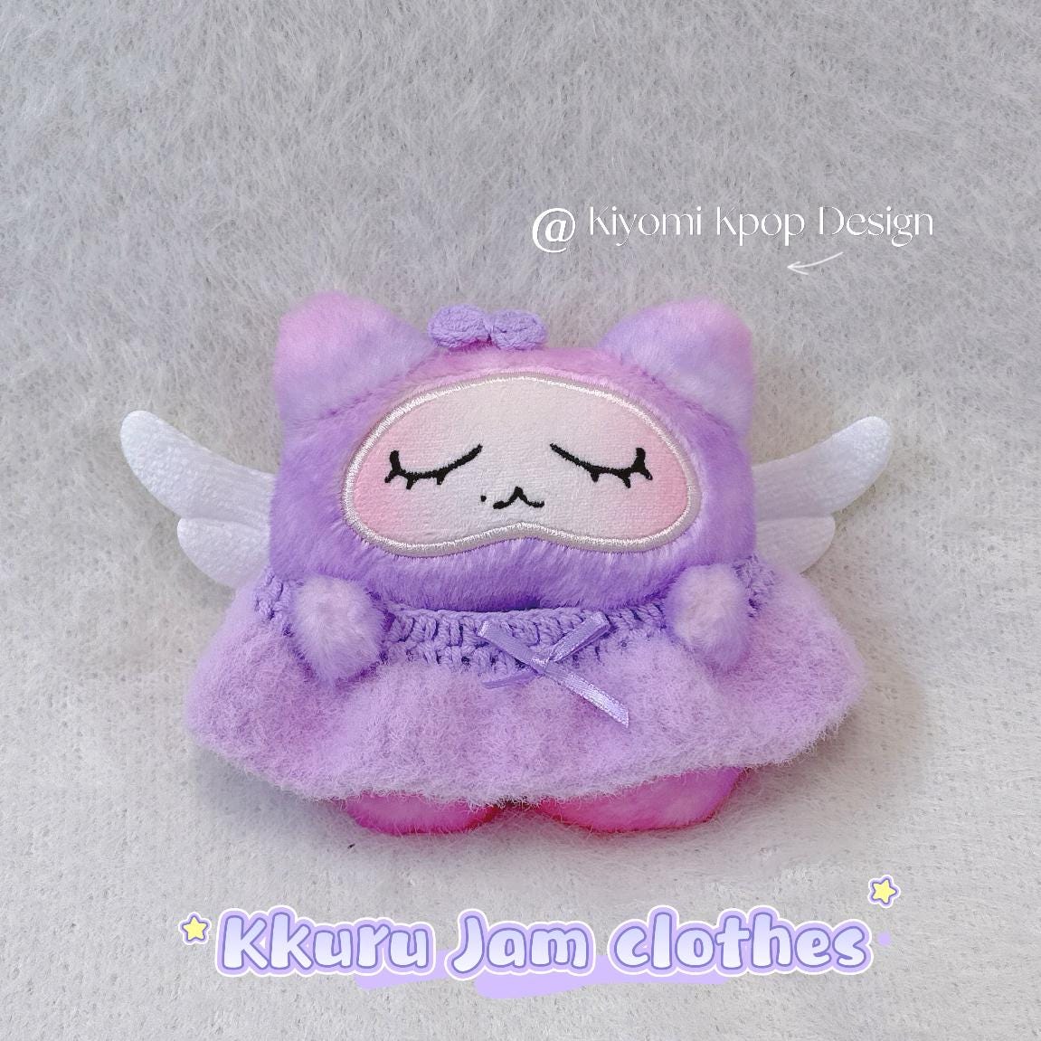 Baekhyun kkuru marmelade Plüschtier Häkelkleidung Outfits mit Engelsflügeln | handgemachte fanmade kpop merch