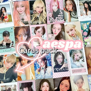 Pacote de cartas Aespa | Karina Winter Giselle Ningning | Produtos feitos por fãs, cartões postais Polaroids e Lomos, MEU presente