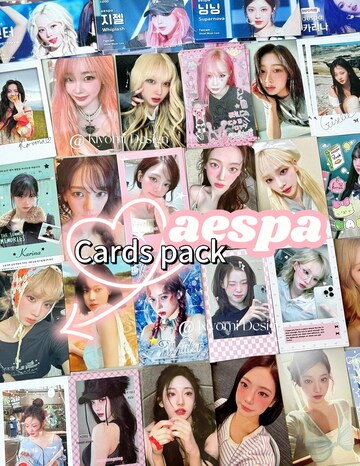 aespa cards pack | Karina Winter Giselle Ningning | fanmade merch polaroids lomos postcards MY gift