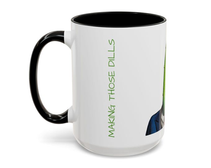 Whimsical Pickle Coffee Mug, Quirky Cup for Plant Lovers, Fun Gift for Friends, Unique Office Decor, Perfect for Birthdays