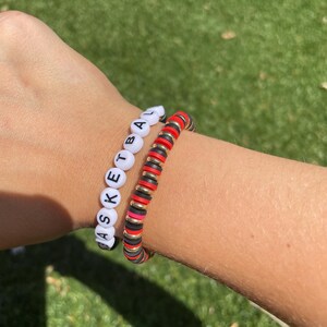 Basketball back to school bracelet stack