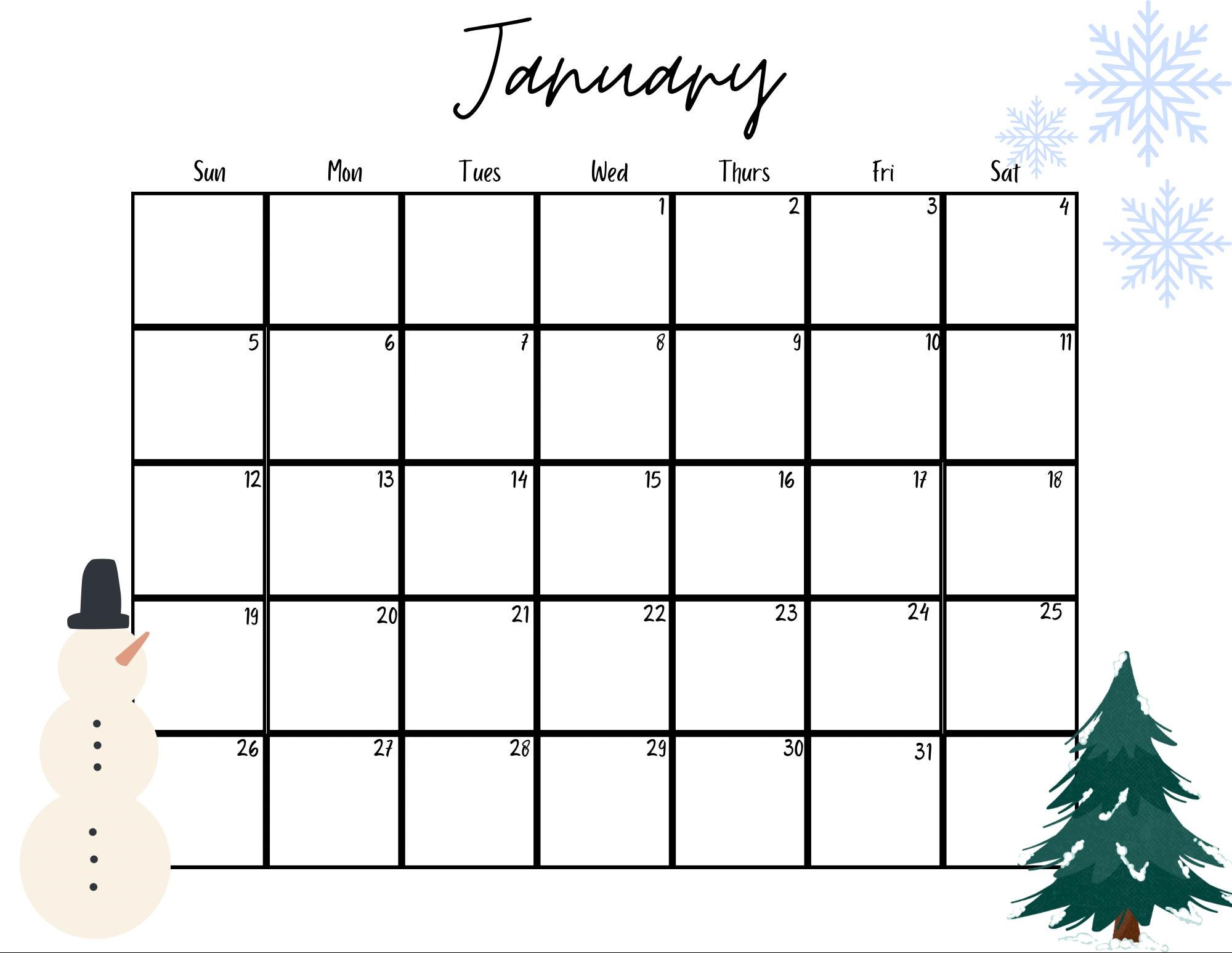 2025 Calendar Printable - Etsy