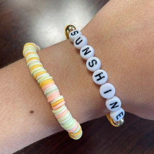 Sunshine Clay Bead Bracelet Stack