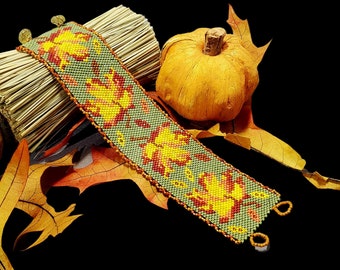 Falling for Fall Peyote Bracelet Pattern