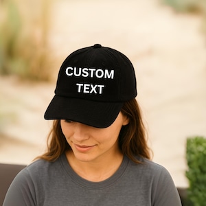 Customized embroidered text/logo hat - Corduroy baseball cap for men and women - Corduroy warm soft