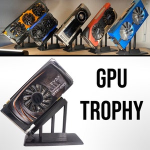 Supporto espositore per trofei da scaffale per schede grafiche PCIE standard GPU