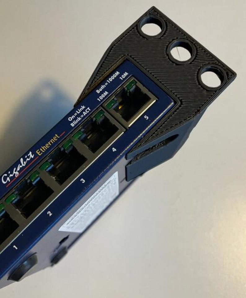 Netgear Switch Rack Custom Rack Ear (single Side 1U) Mount for Netgear GS105 5 Port Gigabit ...