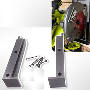 Custom Wall Mount Brackets for Craftsman Ryobi Dewalt 7.25" Circular Saws