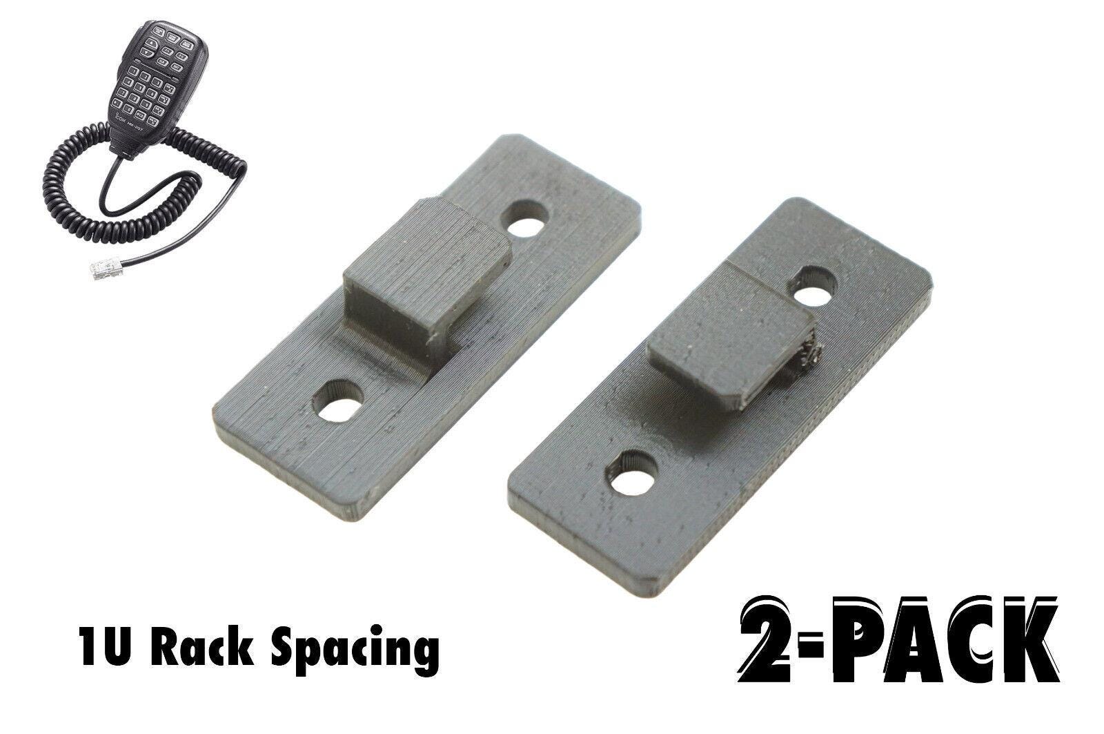 1U Rack Mount 1.25" Mountable Mic Hanger For Icom Ic-2730 Transceiver (2-Pack)