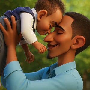 Retrato de desenho animado personalizado no estilo Pixar | Arte digital personalizada de casais, famílias e animais de estimação | Presente exclusivo, presente personalizado para pessoa, presente de casamento
