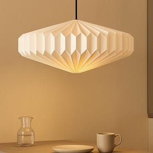 fabric shade kitchen light, Japanese Style Paper Lamp Shade, Paper Lantern, Paper Shades – Modern Hanging Light for Bedroom, Living Room