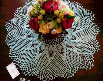 Handcrafted table cloth. Home decor element. It&#39;s great gift idea.