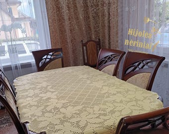 Crochet tablecloth with grapes. Bring touch of nature into your dinning room with my handcrafted tablecloth Grapes. Wonderfull gift idea.