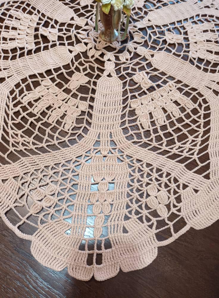Handmade table cloth,  elegant and lacy table cloth for your home decor