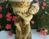 Cherub Indoor Planter, Gold And White Rococco Home Decor, Shabby Chic Mantle Planter, Prissys Newberry Antiques