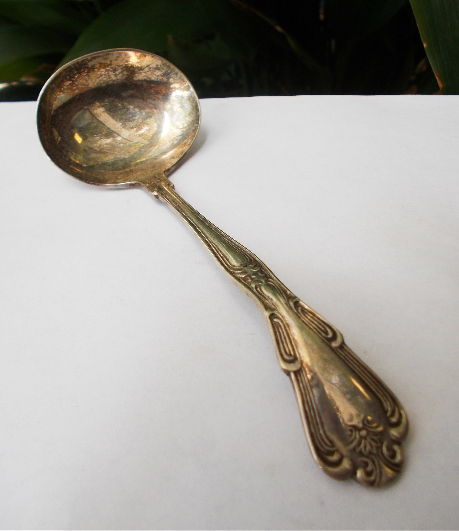 Nickel Silver Cream Ladle Silver Soup Spoon Elegant Serving Etsy
