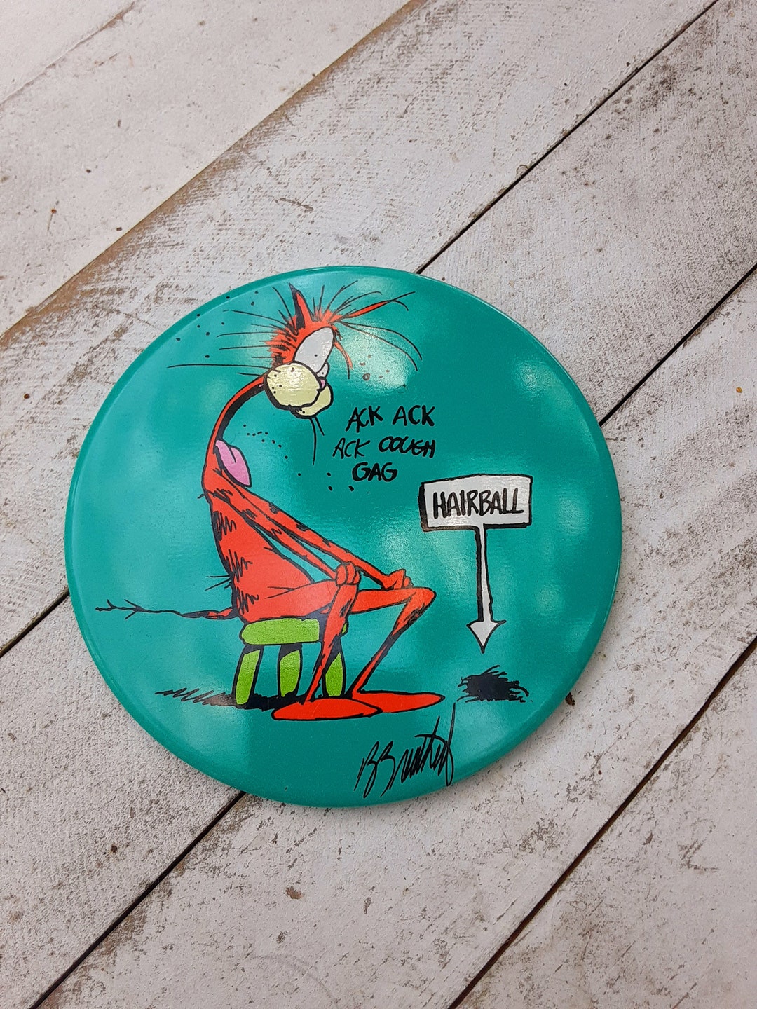 Bill the Cat Push Back Pin Vintage Berkeley Breathed HUGE Etsy