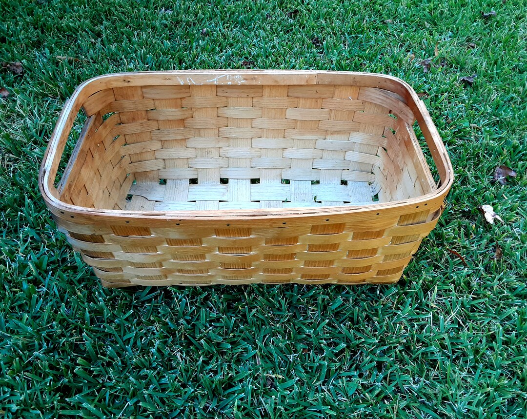 Split Oak Double Handle Basket Handmade Laundry Basket Etsy