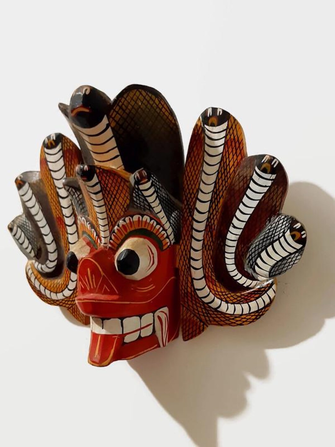 NAGA RAKSHA King Cobra Wall Mask - Handpainted Tribal Dance Mask - Etsy