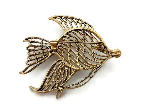 Vintage 1995 Bergdorf Goodman Gold Tropical Fish … - image 4