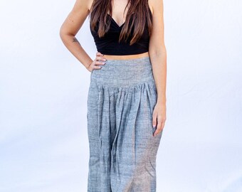 Falda de algodón Mala · tejida a mano · teñida con plantas · falda boho · hecha a mano con comercio justo