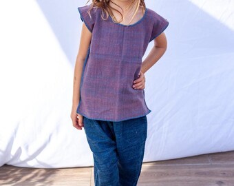 Top bohemio infantil Yuva · Algodón · Tejido a mano · Teñido con plantas · Top de verano