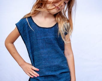 Top bohemio infantil Yuva · Algodón · Tejido a mano · Teñido con plantas · Top de verano