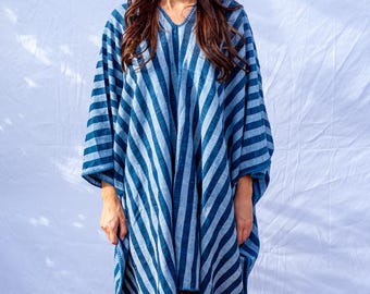 Kaftan bohemio Kala · Para mujer · Algodón · Tejido a mano · Vestido de verano aireado · Manta