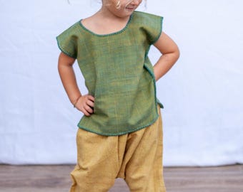 Top bohemio infantil Yuva · Algodón · Tejido a mano · Teñido con plantas · Top de verano