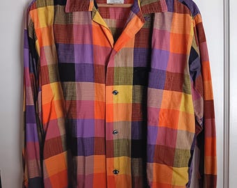 Vintage 1960's Pilgrim Sears Roebuck Sanforized Button Down Red