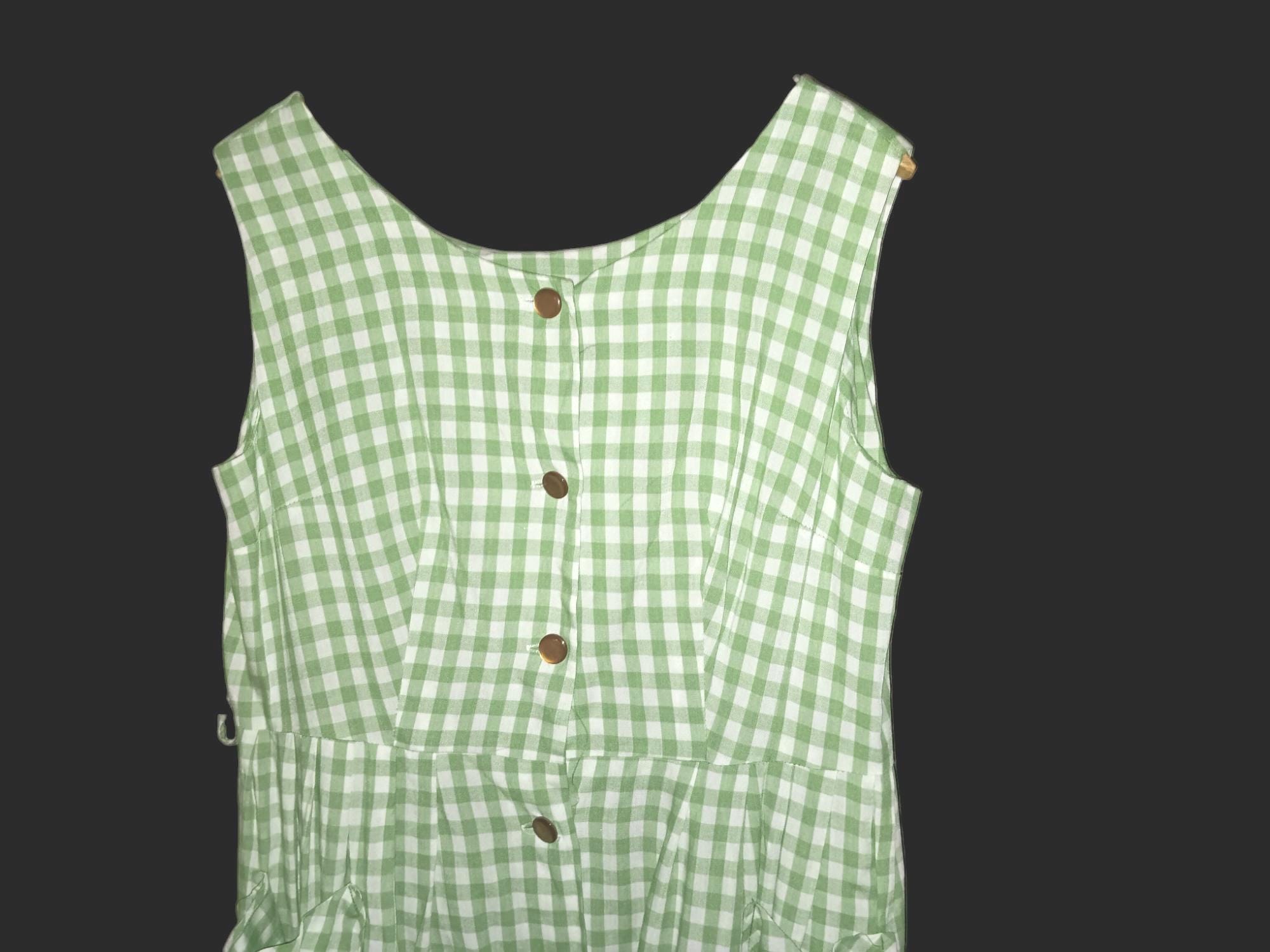 Green Gingham Dress Xxl - Etsy