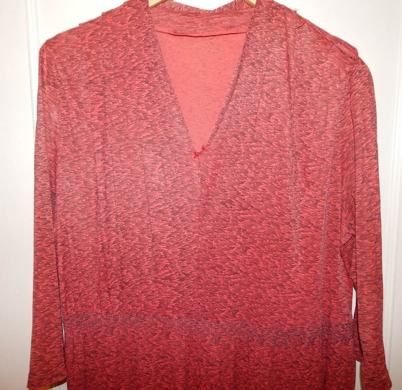 Vintage 40s rayon nylon pink black abstract print
